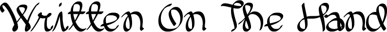 Written On The Hand Font