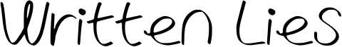 Written Lies Font