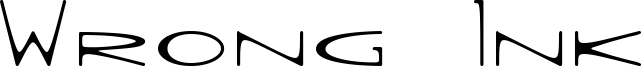 Wrong Ink Font