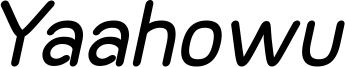 Yaahowu Bold Italic.ttf