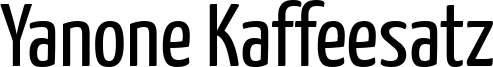 Yanone Kaffeesatz Font