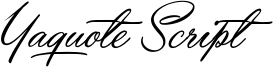 Yaquote Script Font