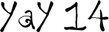 yay 14 Font