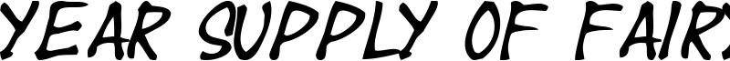Year supply of fairy cakes Font