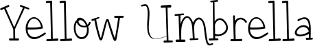 yellow umbrella thin.ttf