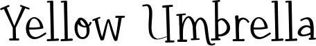 Yellow Umbrella Font