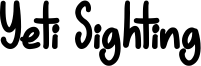 Yeti Sighting Font