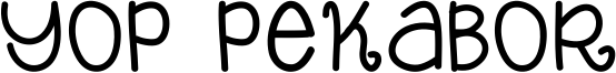 Yop Pekabor Font