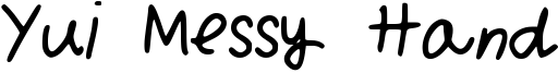 Yui Messy Hand Font