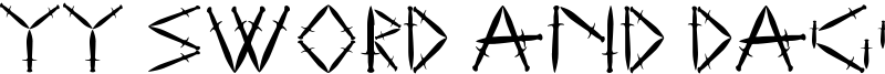 YY Sword and Dagger Font