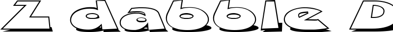 Z dabble Down Font