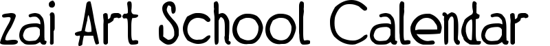 zai Art School Calendar 1931 Font