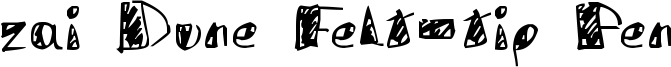 zai Dune Felt-tip Pen Font
