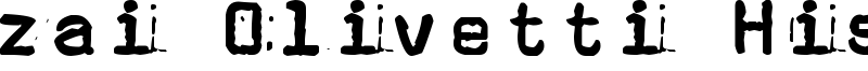 zai Olivetti Hispano Pluma 22 Typewriter Font