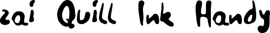 zai Quill Ink Handy Font