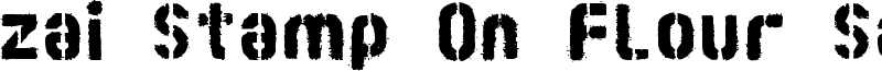 zai Stamp On Flour Sack Font