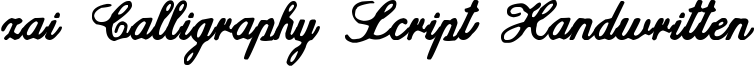 zai Calligraphy Script Handwritten Font