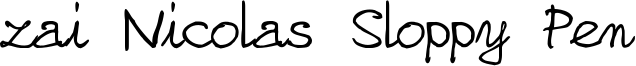 zai Nicolas Sloppy Pen Font