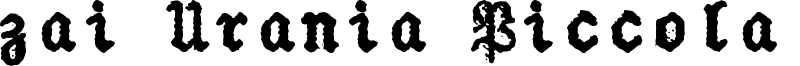 zai Urania Piccola Typewriter Font