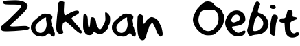 Zakwan Oebit Font
