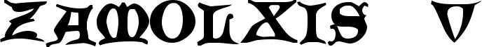 Zamolxis  V Font