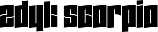 Zdyk Scorpio Font