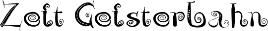 Zeit Geisterbahn Font