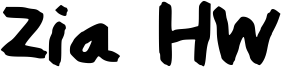 Zia HW Font