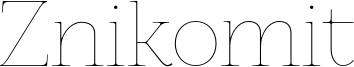 Znikomit Font
