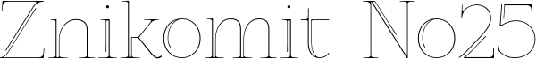 Znikomit No25 Font