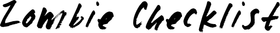 Zombie Checklist Font