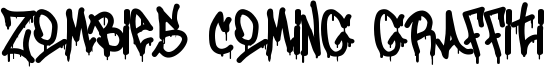 Zombies Coming Graffiti Font