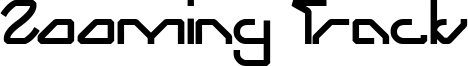 Zooming Track Font
