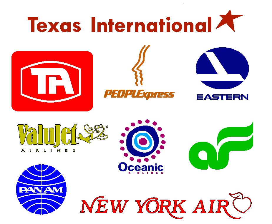 Airline Logos Past and Present