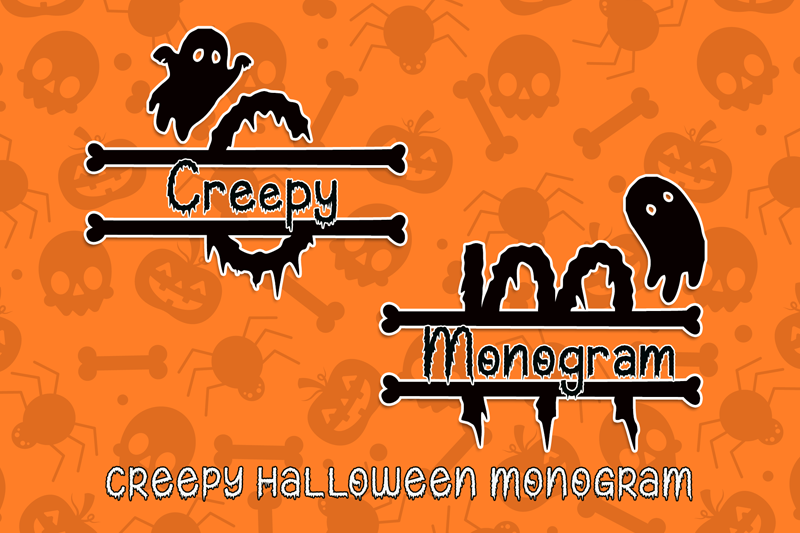Creepy Halloween Monogram