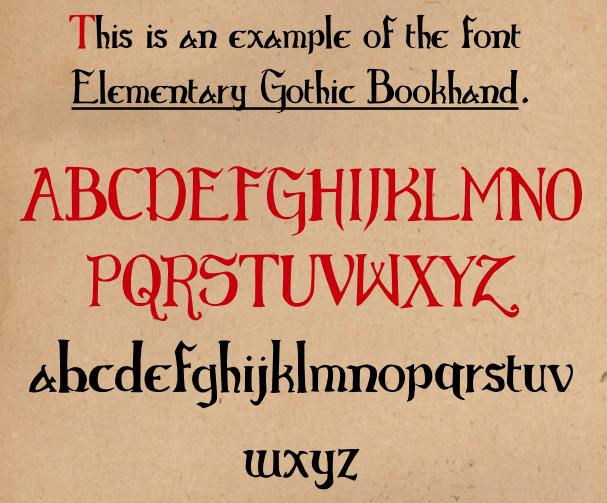 Elementary Gothic Bookhand