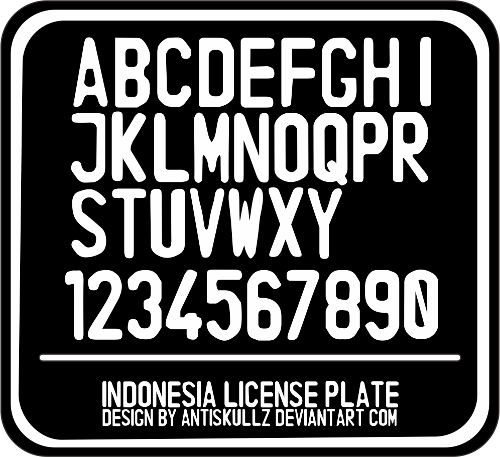 Indonesia License Plate