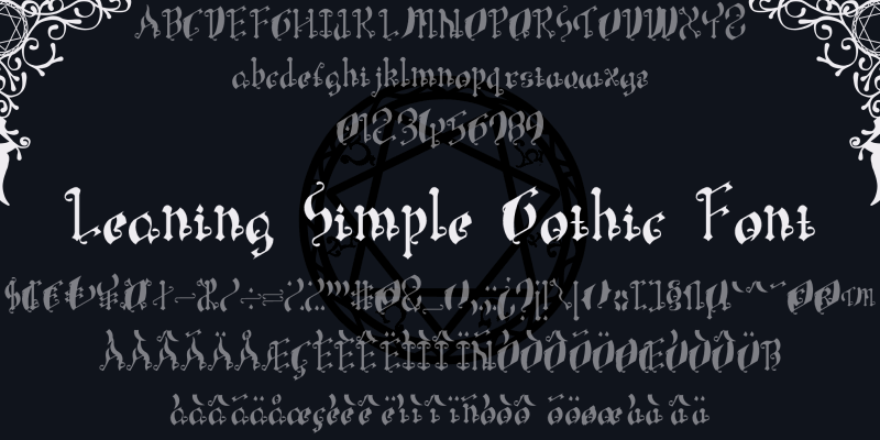 Leaning Simple Gothic Font