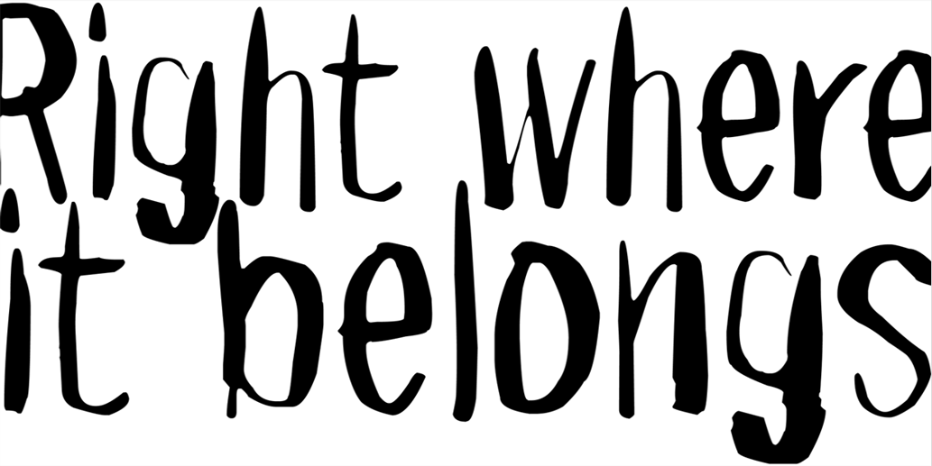 Right where it belongs