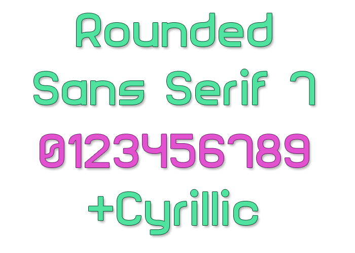 Rounded Sans Serif 7