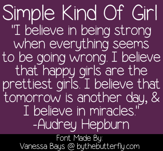 Simple Kind Of Girl