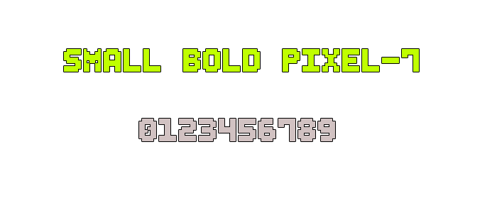 Small Bold Pixel-7