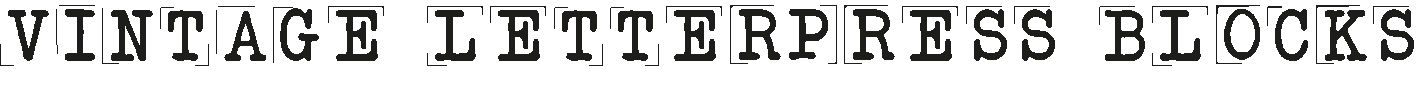 Vintage Letterpress Blocks