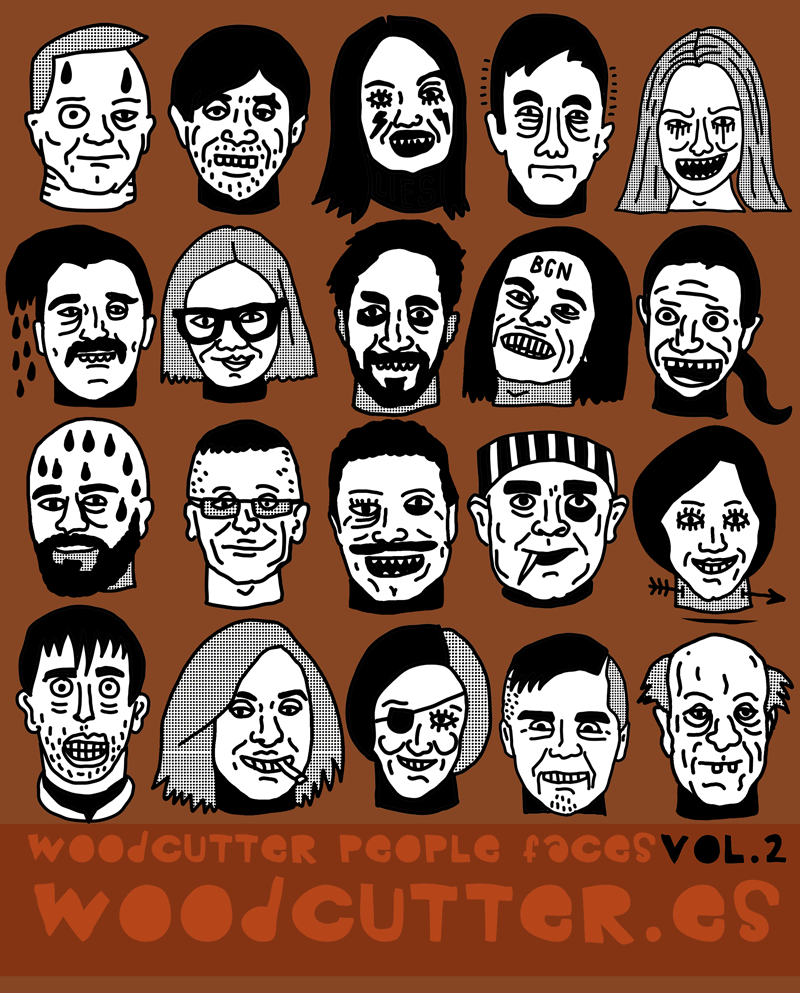 Woodcutter People Faces Vol.2