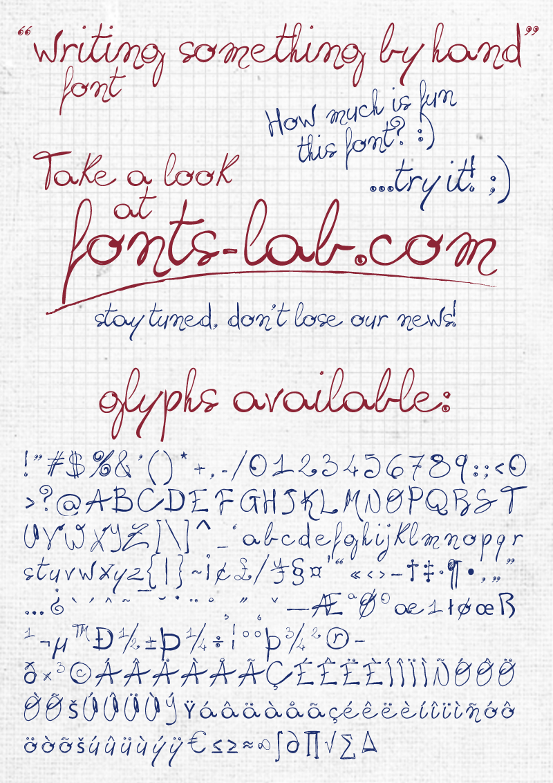 Writing something by hand